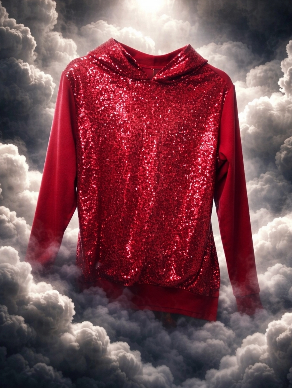 Cato Hooded Sequin "Sweatshirt" Size S